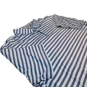 Peter Millar Crown Sport Polo XL Blue Stripe EUC Performance Golfcore Club Prep